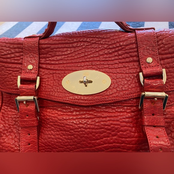 Mulberry Alexa Poppy Red Shrunken Calf - Picture 3 of 13